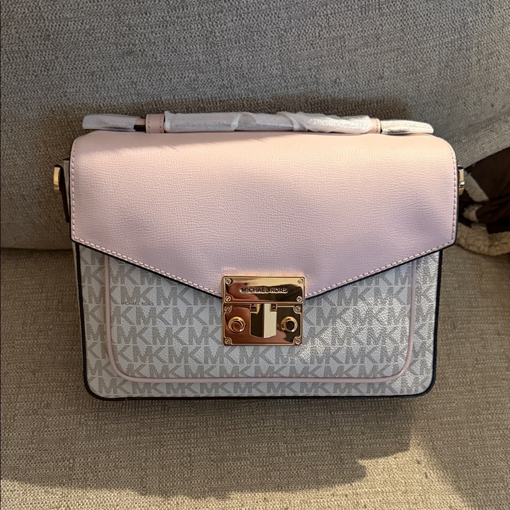 Michael Kors Light Pink And Gray Crossbody Bag